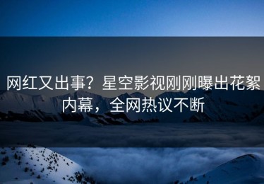网红又出事？星空影视刚刚曝出花絮内幕，全网热议不断