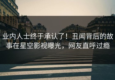 业内人士终于承认了！丑闻背后的故事在星空影视曝光，网友直呼过瘾