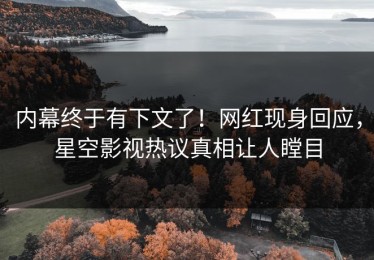 内幕终于有下文了！网红现身回应，星空影视热议真相让人瞠目
