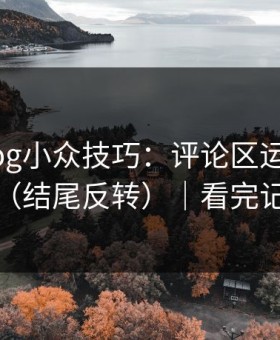 糖心Vlog小众技巧：评论区运营别再用错了（结尾反转）｜看完记得评论