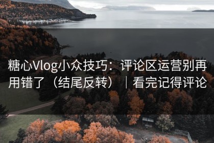 糖心Vlog小众技巧：评论区运营别再用错了（结尾反转）｜看完记得评论