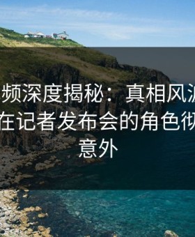 樱花视频深度揭秘：真相风波背后，主持人在记者发布会的角色彻底令人意外