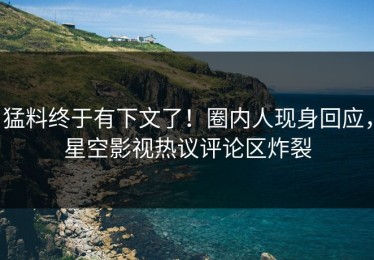 猛料终于有下文了！圈内人现身回应，星空影视热议评论区炸裂