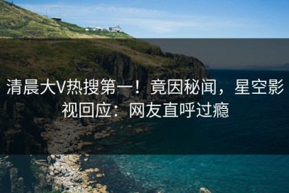清晨大V热搜第一！竟因秘闻，星空影视回应：网友直呼过瘾